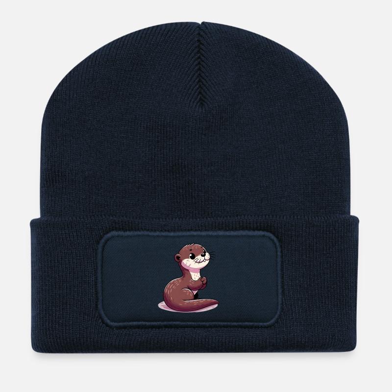 Otter - Recycelte Patch Beanie - French Navy