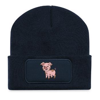 Pig - Recycled Patch Beanie - french navy - Front