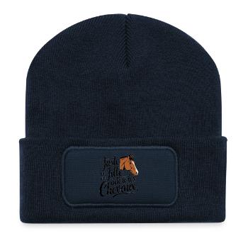 Juste Une Fille Qui Adore Les Chevaux Équitation - Beanie recyclé à patch - bleu marine - Devant