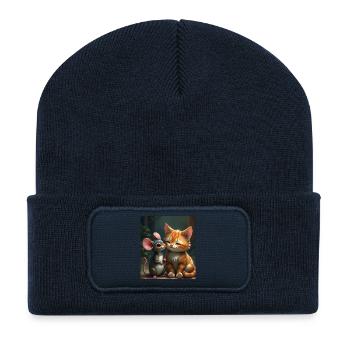 Didimaus69 - Recycelte Patch Beanie - French Navy - Vorne