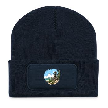 Stammes-Küstenfelsenfischer - Recycelte Patch Beanie - French Navy - Vorne