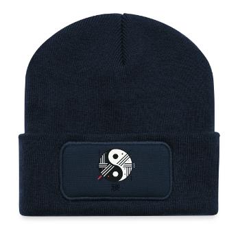 „Chōwa – Moderne Harmonie“ - Recycelte Patch Beanie - French Navy - Vorne