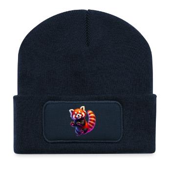 Red panda - Recycled Patch Beanie - french navy - Front