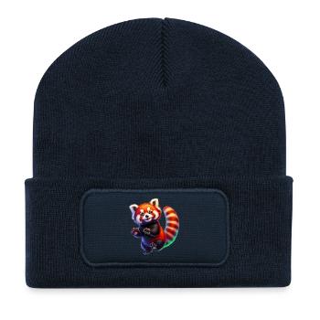 Red panda - Recycled Patch Beanie - french navy - Front