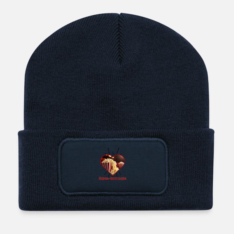 Ich liebe Binge Watching - Recycelte Patch Beanie - French Navy
