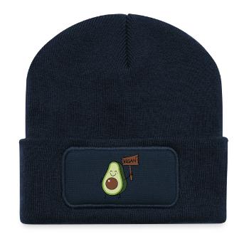 Vegan Avocado - Recycled Patch Beanie - french navy - Front