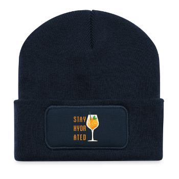 Stay Hydrated Spritz Longdrink Cocktail Party - Beanie recyclé à patch - bleu marine - Devant