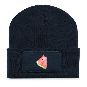 Painted watermelon - Recycled Patch Beanie - french navy - Front