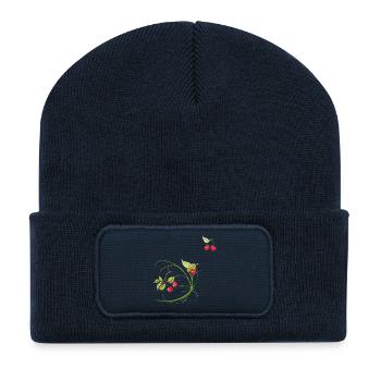 Cherries - Recycled Patch Beanie - french navy - Front