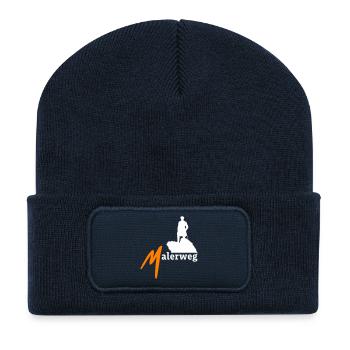 Sächsische Schweiz Malerweg Elbsandsteingebirge - Recycelte Patch Beanie - French Navy - Vorne