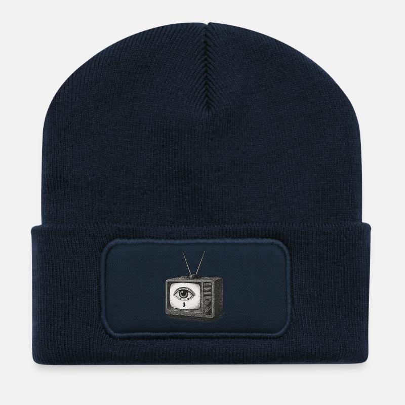 Der kathodische Riss - Recycelte Patch Beanie - French Navy