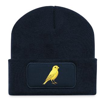 Canari - Beanie recyclé à patch - bleu marine - Devant