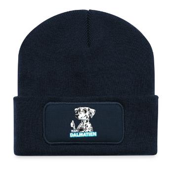 TEAM Dalmatien - Noir - Beanie recyclé à patch - bleu marine - Devant