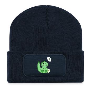 Dinomom's Little Heart - Recycled Patch Beanie - french navy - Front