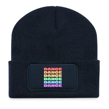 Tanz Gay Pride 6 Regenbogenfarben - Recycelte Patch Beanie - French Navy - Vorne