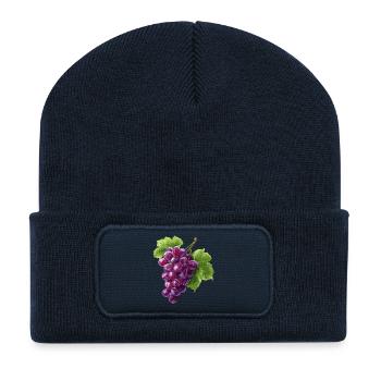 red grapes - Recycled Patch Beanie - french navy - Front