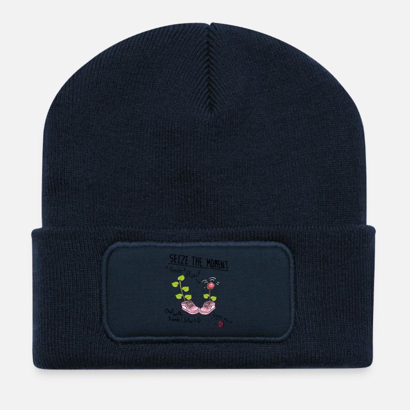seize the moment - Recycelte Patch Beanie - French Navy