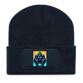 gorilla - Recycled Patch Beanie - french navy - Front