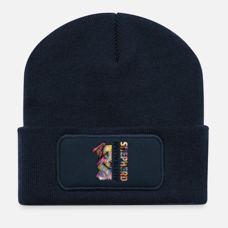 Australian Shepherd - Recycelte Patch Beanie - French Navy