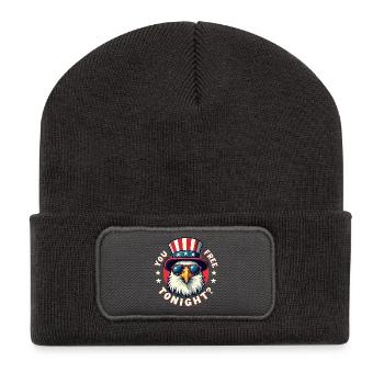 You're free tonight, Eagle, July 4 - Recycled Patch Beanie - dark grey - Front