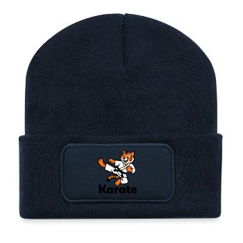 Karate Tiger - Recycled Patch Beanie - french navy - Front