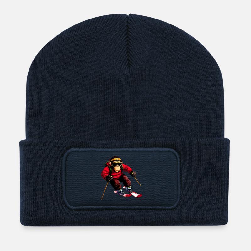 Ski Affe - Recycelte Patch Beanie - French Navy