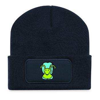 Schneckenhaus Schnecke Nacktschnecke niedlich süß - Recycelte Patch Beanie - French Navy - Vorne