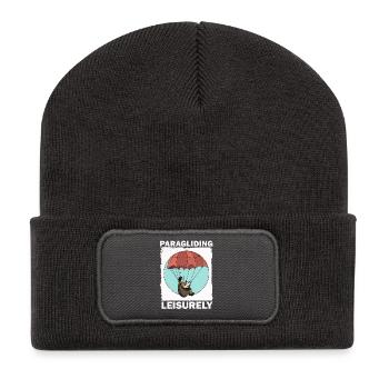 Paragliding Relaxation Design - Recycled Patch Beanie - dark grey - Front