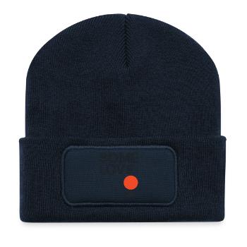 Minimalist "Some Love" Design – Geometric - Recycled Patch Beanie - french navy - Front