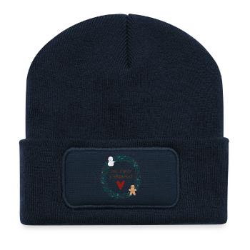 Mon premier Noël – Body pour bébé Noël - Beanie recyclé à patch - bleu marine - Devant