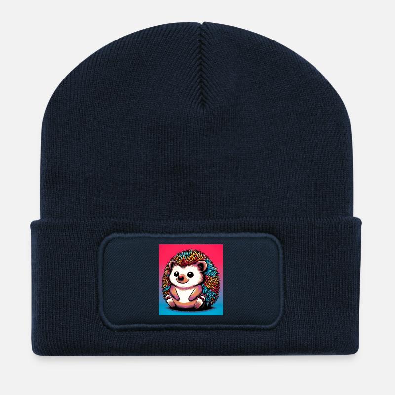 hérisson - Beanie recyclé à patch - bleu marine