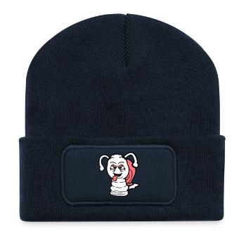 snail naughty tongue sticking out nasty small cool - Recycled Patch Beanie - french navy - Front