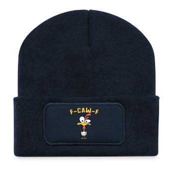 F-Caw-F Poulet Drôle Bielefeld Meme - Beanie recyclé à patch - bleu marine - Devant