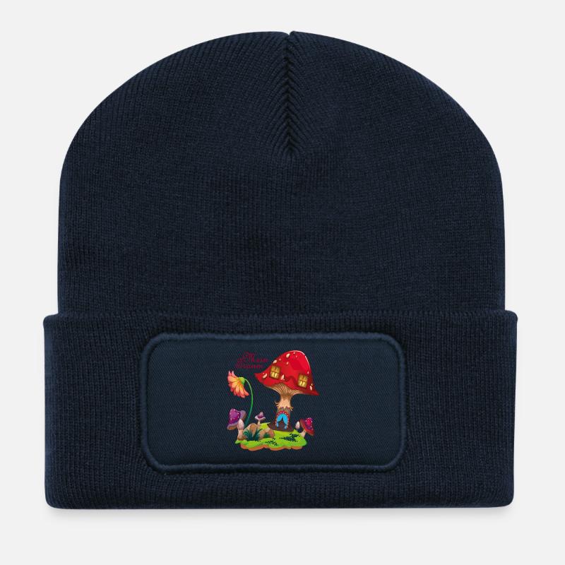 Märchenwald  Traumhaus - Recycelte Patch Beanie - French Navy
