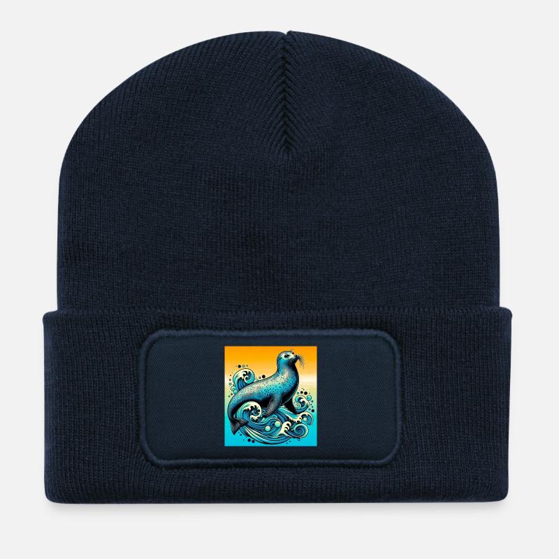 Siegel - Recycelte Patch Beanie - French Navy