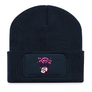 Totenkopf Vase - Recycelte Patch Beanie - French Navy - Vorne