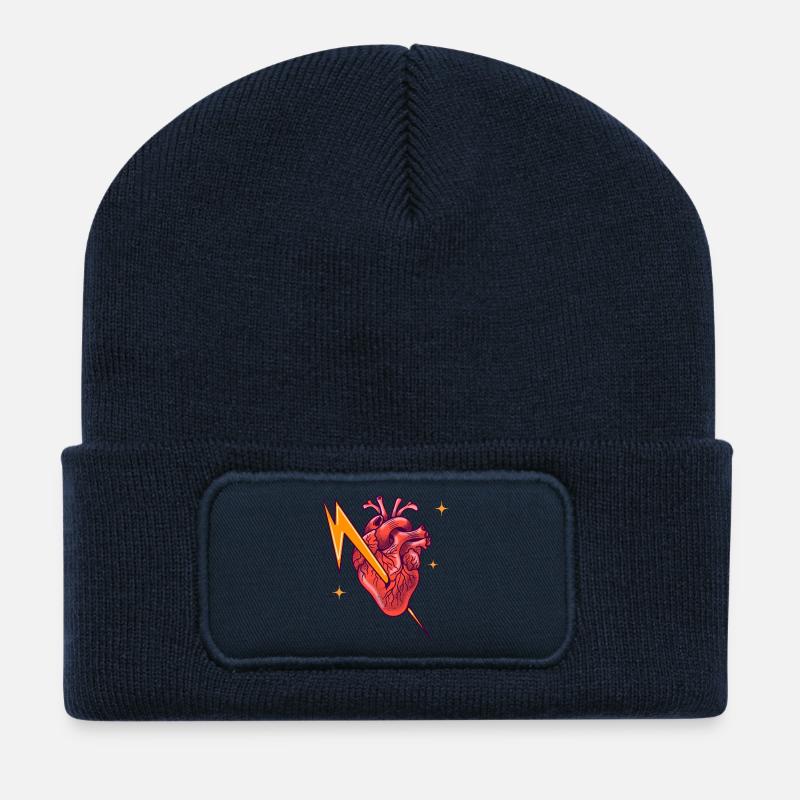 Elektrifiziertes Herz - Recycelte Patch Beanie - French Navy