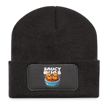 Fun Duo Saucy Nuggets - Recycelte Patch Beanie - Dunkelgrau - Vorne