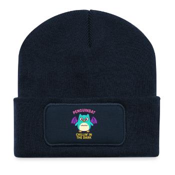 Penguinbat - Chillin' in the Dark - Recycled Patch Beanie - french navy - Front