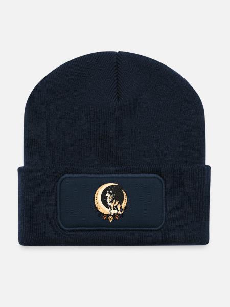 Loup Bohème - Beanie recyclé à patch - bleu marine