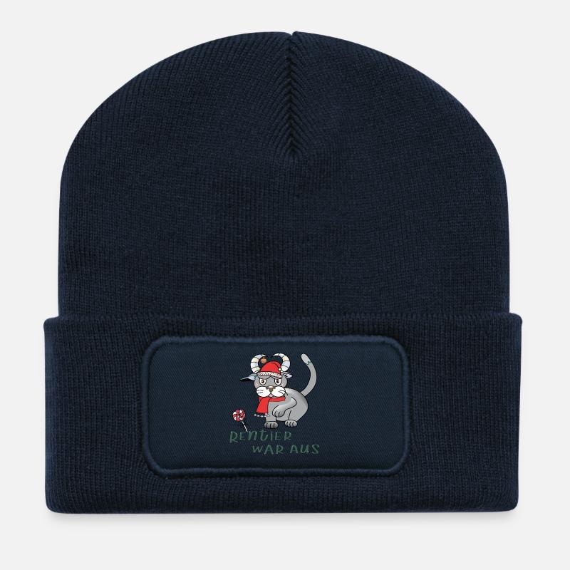 Rentier war aus - Recycelte Patch Beanie - French Navy