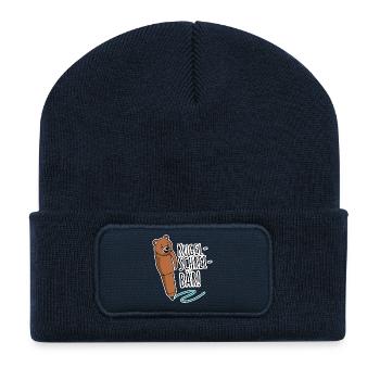 Bullet Scream Bear! Category stupidest jokes but hey - Recycled Patch Beanie - french navy - Front