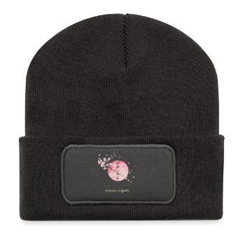 Sakura Dreams Mondzauber - Recycelte Patch Beanie - Dunkelgrau - Vorne