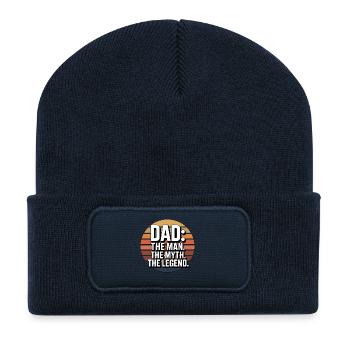 DAD: The Man The Legend - Recycled Patch Beanie - french navy - Front