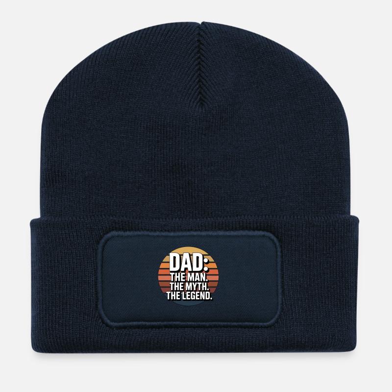 DAD: Der Mann Die Legende - Recycelte Patch Beanie - French Navy
