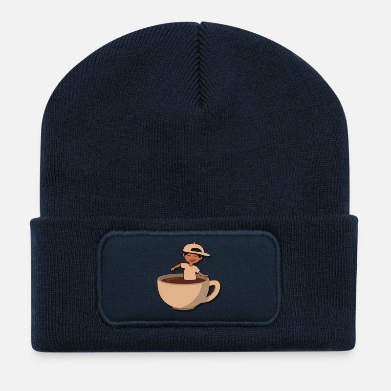 Cup Buddy Kaffeespritzer - Recycelte Patch Beanie - French Navy