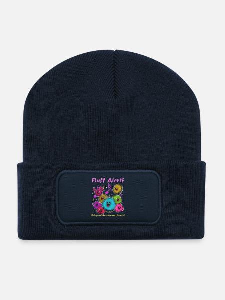 Fête dansante fluffy Fluffy - Beanie recyclé à patch - bleu marine
