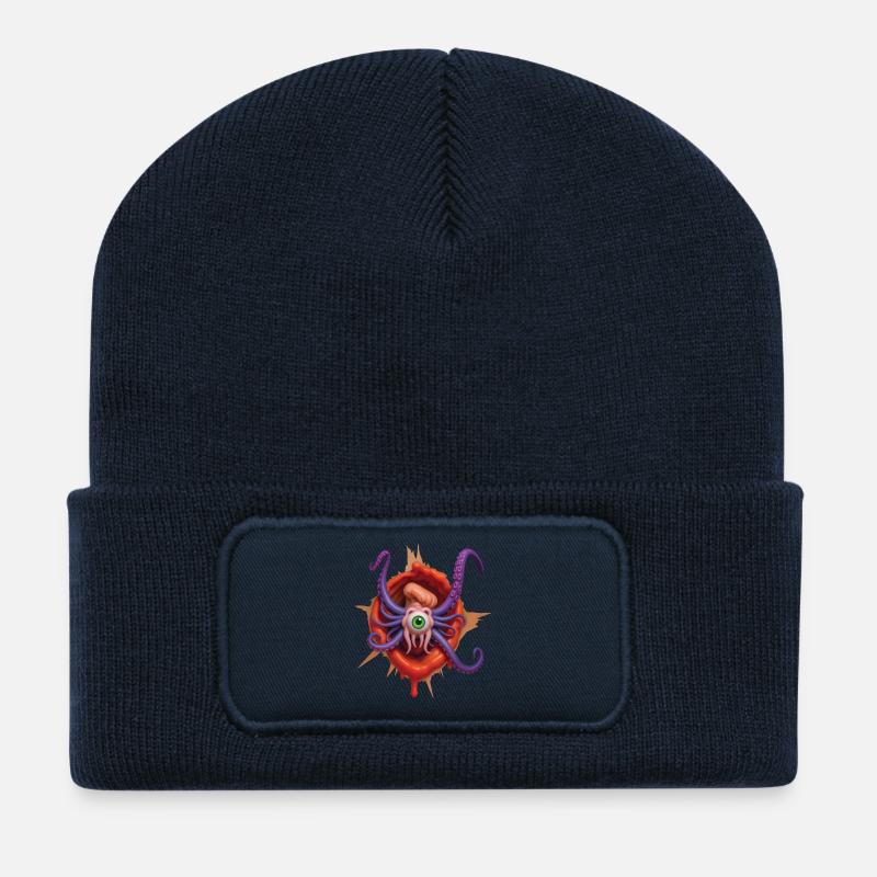 ALIEN ESCAPE - geek & scifi - Recycled Patch Beanie - french navy