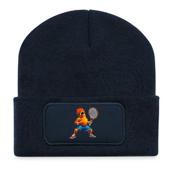 Tennis Chicken - Recycled Patch Beanie - french navy - Front