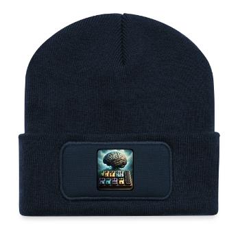 PEDALBOARD TREE - sound & vision - Beanie recyclé à patch - bleu marine - Devant